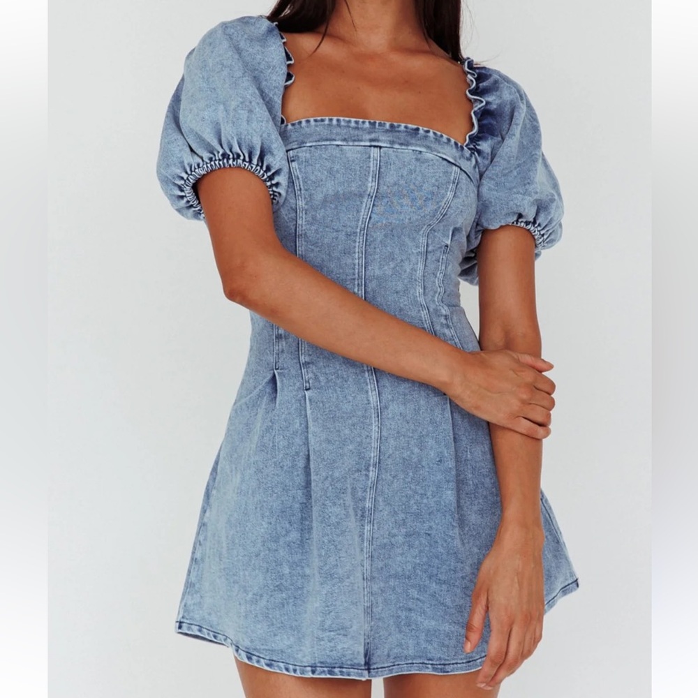 Denim mini dress! Size small